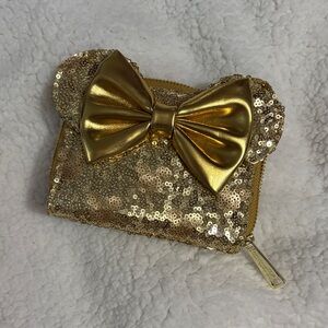 Disney Gold Sequin Mini Wallet